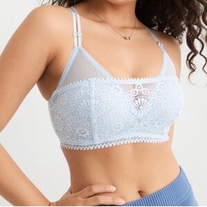 Aerie Real Power Wireless push up Joy Lace Bra
